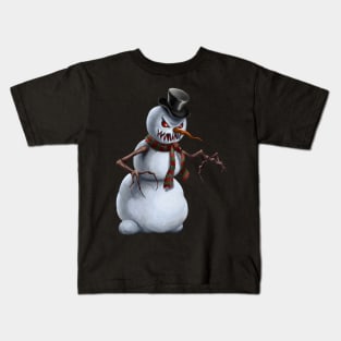 Super Scary Snowman Kids T-Shirt